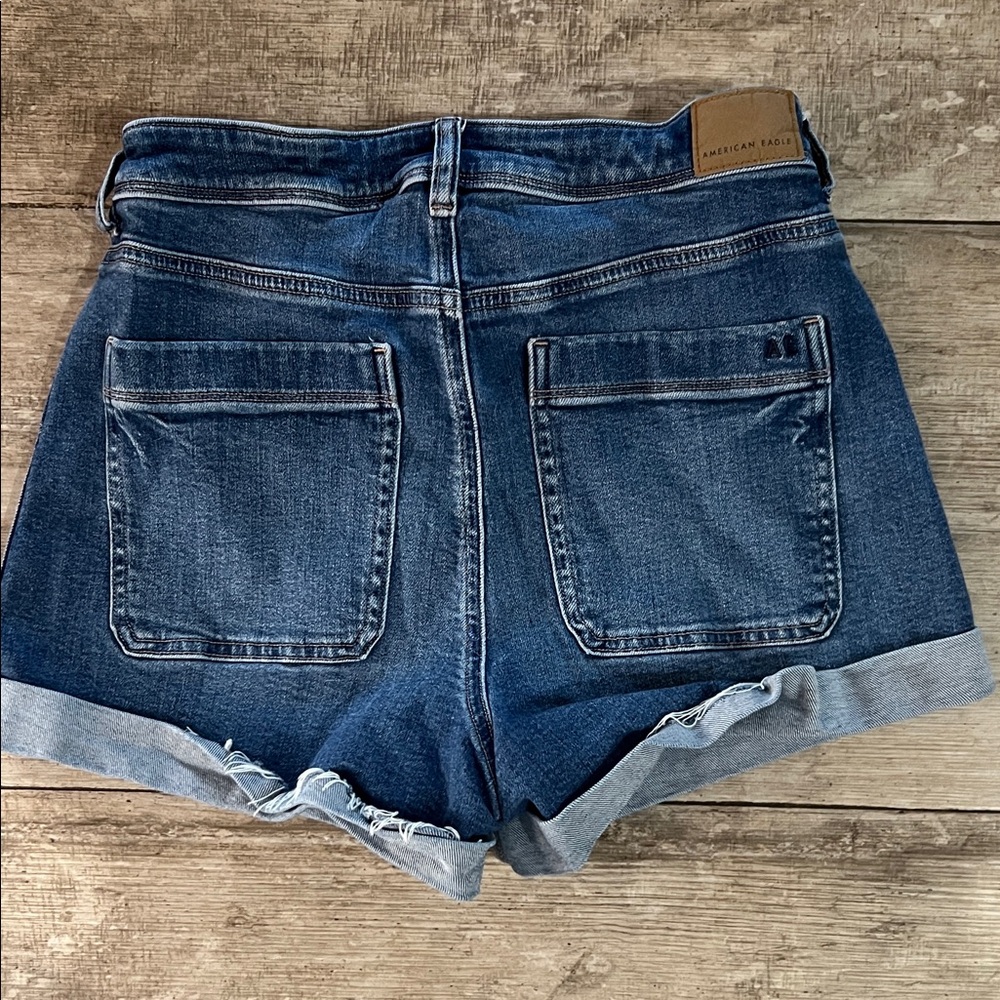 American Eagle Outfitters Dark Blue Jean Shorts - Picture 5 of 8